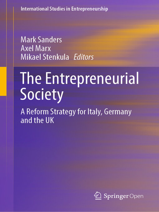 Title details for The Entrepreneurial Society by Mark Sanders - Available